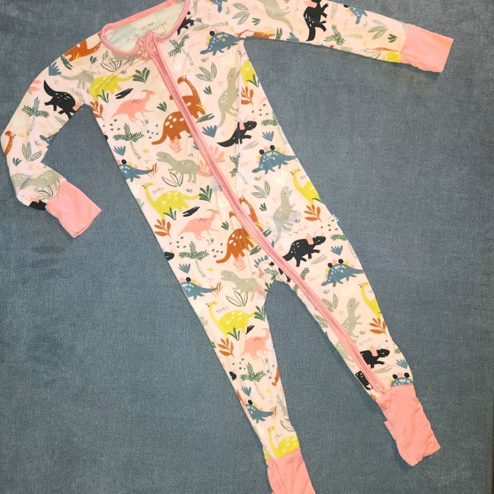Little Sleepies Pink dinos 2T